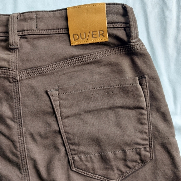 DU/ER Duer No Sweat Slim Fit Stretch Pants Men's Kalamata Brown Size 29 - Picture 4 of 16